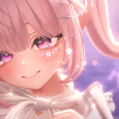 VRChat向け フェイスアクセサリー『月桜の雫』- Tsukisa Eye jewelry -