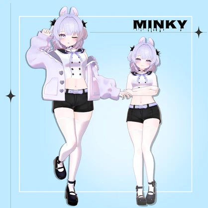 [Sale] オリジナル3Dモデル 「ミンキー」Minky