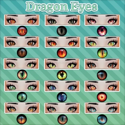 DRAGON REPTILE EYES - Eye Textures for 3D Models VRM, MMD, Avatars or VRCHAT (Compatible with Zinpia's Savi, Dean, Mike, Lacy heads, Rexonium, Hyenids, and more!)
