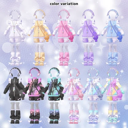 【10アバター対応】衣装3Dモデル『Popping Angel』