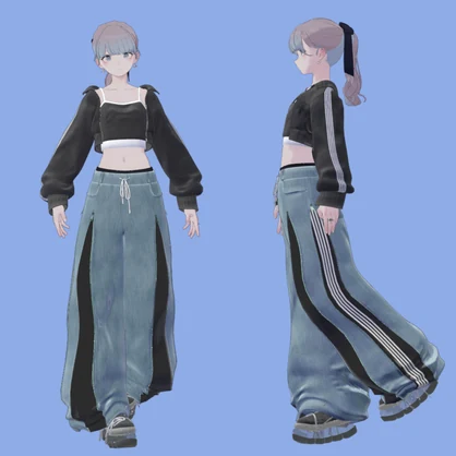 【Lapwing】 remake jersey pants