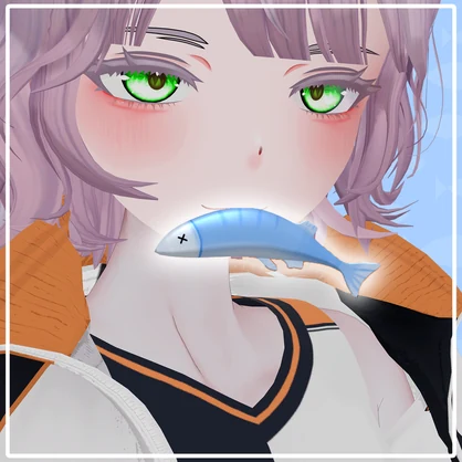 [MA対応]ミュートすると口にくわえる魚！ギミック