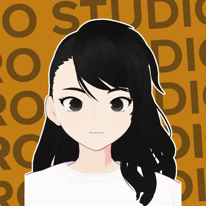 Messy to the side and half shaved hairstyle (Vroid file) vroid assets
