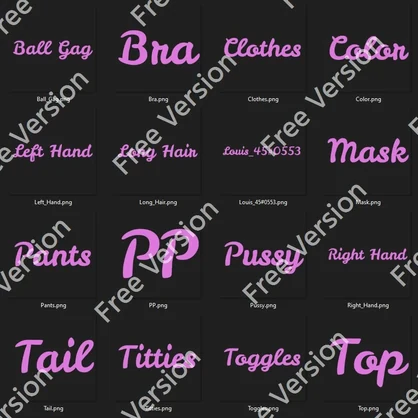 ♡ Louis Text Menu Icons Pack - 244 pieces ♡