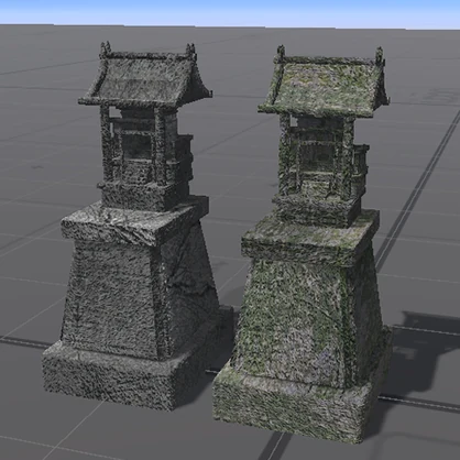 【3D屋外小物】石御宮【VRChat向け】