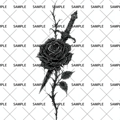 黒バラと短剣