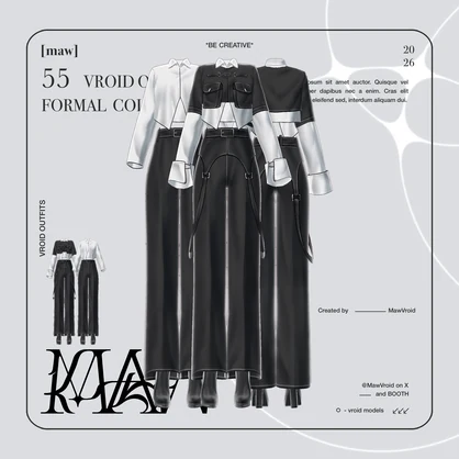 55 OUTFIT VROID by [maw]