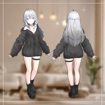 『13アバター対応』 Aberrant Cardigan 【3D衣装モデル】