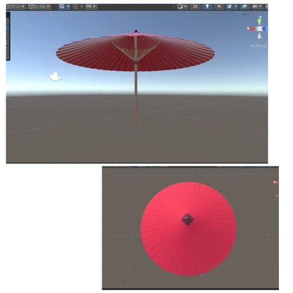 【ラクつく】和傘（3D）
