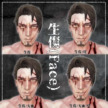 【VRChat】傷痕録/Gifter専用Face＆Bodyテクスチャ #DVLS_E