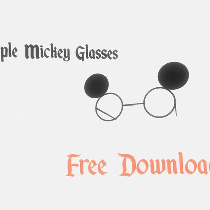 Simple Mickey Glasses (VRChat, Blender, MMD, SFM)