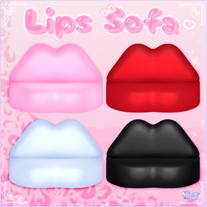 【VRChat World】Y2K Lips Sofa Unitypackage Y2Kリップ・ソファ