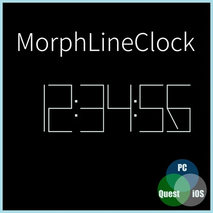 【VRChatワールド時計】MorphLineClock