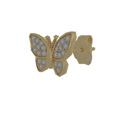 【VRChat想定】輝石蝶々ピアス/VRChat dbtterfly Pierce accessory