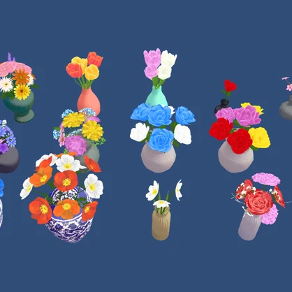 【15点】花のインテリアセット