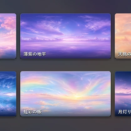 【10set Skybox】濃淡の空Skybox/ Skyboxマテリアル Unityパッケージ