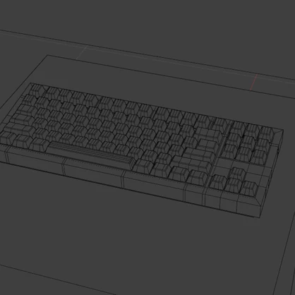 [3Dモデル]US配列ゲーミングキーボード Unity対応 [3D Model]US Layout Gaming Keyboard Optimized for Unity