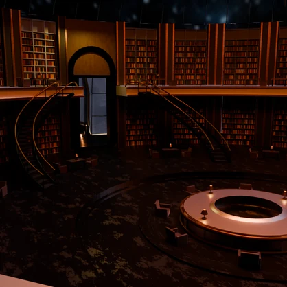 月面図書館 -Lunar Library-【3D背景/配信・MV・ゲーム制作】