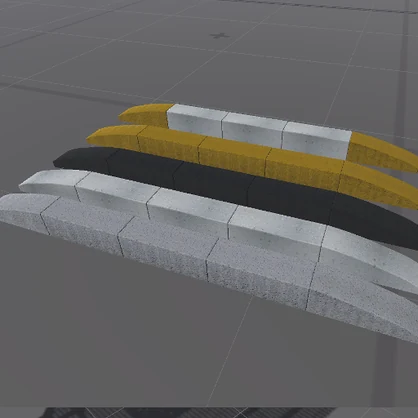 【3D屋外小物】縁石【VRChat向け】