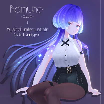 【🪼SALE🪼】ひかるクラゲヘア「MysticLuminousHair」VRChat用3D髪型