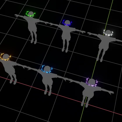 glowing elemental bull horns set VRM
