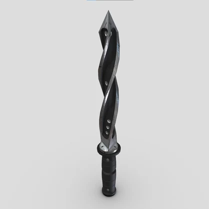 3Dモデル武器 - トリエッジ型ナイフ( FBX, 2K )
