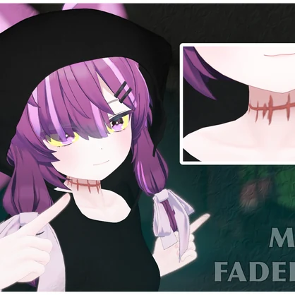 『22+アバター対応 | Compatible with 22+ avatars』Neck Scar Texture 首の傷跡 テクスチャ (VRChat)