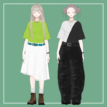 【VRChat】森羅専用 オーバーサイズＴシャツ（MA対応）