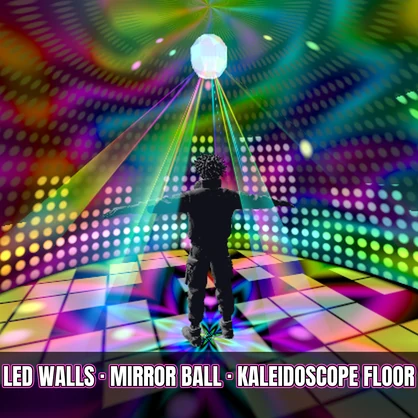 【VRChat】好きな曲に合わせて光る アバター用ディスコ Disco Dome【ワンクリック導入・MA不要】