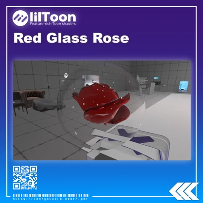 【VRChatWorld小物】Red Glass Rose