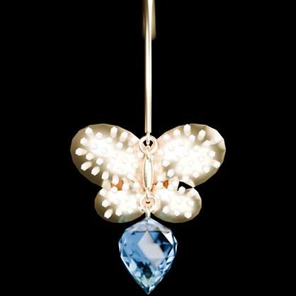 Crystal Butterfly Earrings｜クリスタル蝶イヤリング【VRChat / PhysBone対応】