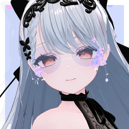 【揺れる】紫陽花の涙 -Glasses & Earrings-【VRC想定・シェイプキー搭載】