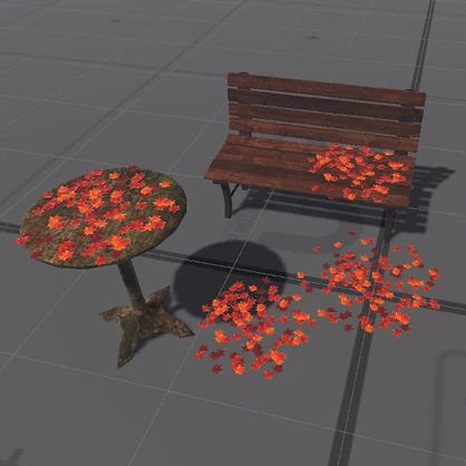 【3D屋外小物】秋だし屋外に紅葉をバラまこうデカール【VRChat向け】
