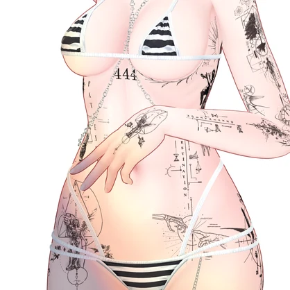 ‏【Line Art Tattoos】4k Textures 入れ墨 *テクスチャ* /HD