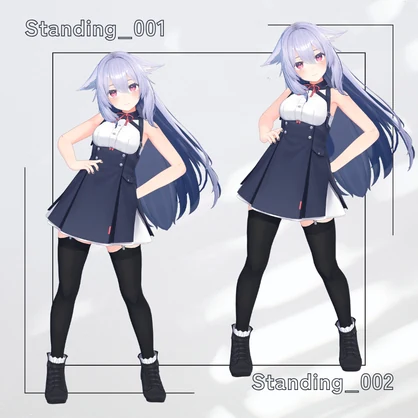 【アバター用モーション＆ポーズ】写真撮影に最適なアニメーション集”Standing” 【VRC/改変/ゲーム向け】