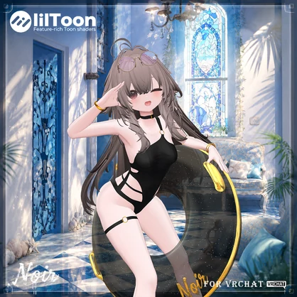 🖤Vague Noire🖤 - Swimsuit for VRChat 【14アバター対応】