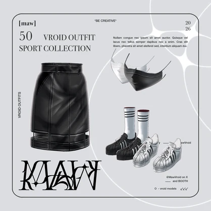 50 OUTFIT VROID by [maw] |FULL COLOR CUSTOMIZATION|