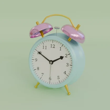 【Blender】ベル付き目覚まし時計 Alarm clock with bell【VRChat】