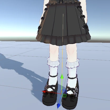 スカートが地形にあわせて若干傾いたりするギミック（Raycast_toSkirt）