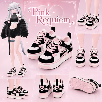 【複数アバター対応】Pin Requiem 【VRC用靴】