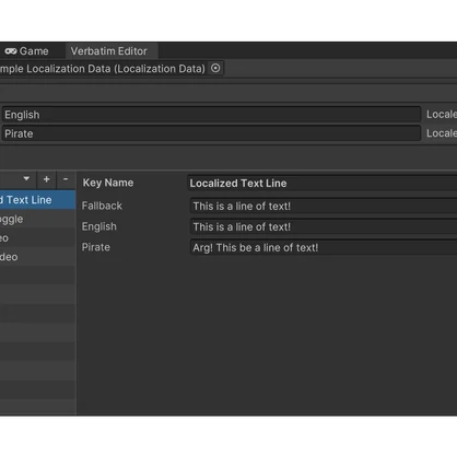 Verbatim Localization | VRChat World Prefab