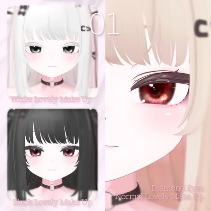 💕「りりか専用」💕 ⠀ ⠀Ririka Textures FullPack (Eyes, MakeUp, Body, Horn, Tattoo, Tongue)