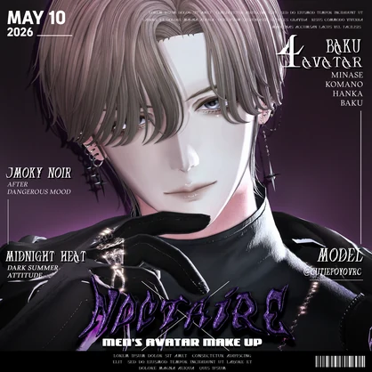 【 𝟒 𝐌𝐞𝐧 𝐀𝐯𝐚𝐭𝐚𝐫𝐬 】 𝐍𝐎𝐂𝐓𝐀𝐈𝐑𝐄 𝐌𝐚𝐤𝐞 𝐮𝐩 𝐭𝐞𝐱𝐭𝐮𝐫𝐞