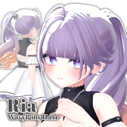 【11 avatars】Ria WavyPony Hair【VRC Hair】