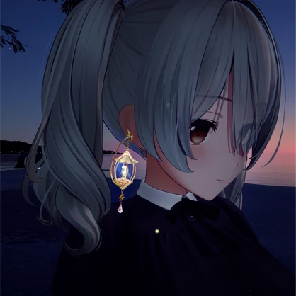 【MA対応】 ホタルのパーティクルつき耳飾り - Firefly lantern earcuff【パーティクル付/全アバター対応】