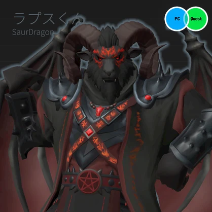 VRChat用羊獣人型悪魔アバター『ラプスくん』
