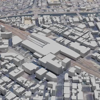 Fukuoka Hakata MAP 福岡博多駅周辺の広域3Dモデル | 3D Model