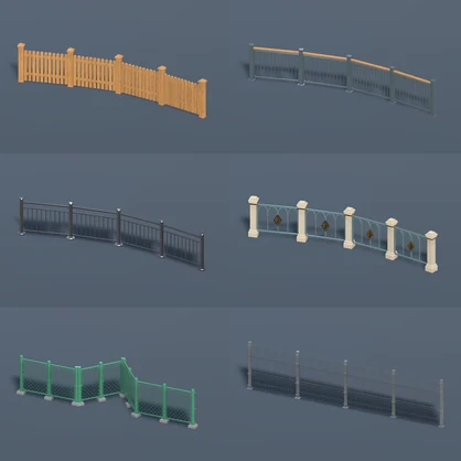 【Unity】ドラッグで自由に生成・変形！12種類のフェンス | Neruneru Fences