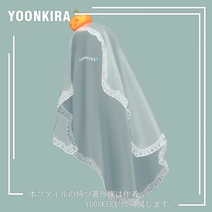 【VRC想定】Halloween_kao_ribon_Veil_for_7_Avatar