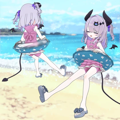 チロアちゃんの水着セット　うてる水鉄砲つき！